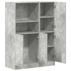 vidaXL 2-tlg. Küchenschrank-Set Betongrau Holzwerkstoff