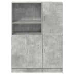 vidaXL 2-tlg. Küchenschrank-Set Betongrau Holzwerkstoff