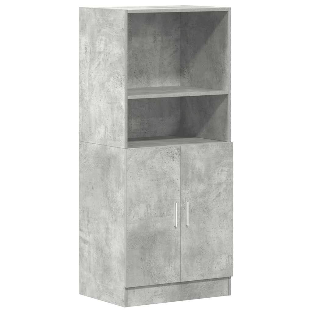 vidaXL 2-tlg. Küchenschrank-Set Betongrau Holzwerkstoff