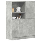 vidaXL 2-tlg. Küchenschrank-Set Betongrau Holzwerkstoff