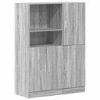 vidaXL 2-tlg. Küchenschrank-Set Grau Sonoma Holzwerkstoff