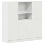 vidaXL 3-tlg. Küchenschrank-Set Weiß Holzwerkstoff