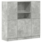 vidaXL 3-tlg. Küchenschrank-Set Betongrau Holzwerkstoff