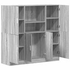 vidaXL 3-tlg. Küchenschrank-Set Grau Sonoma Holzwerkstoff