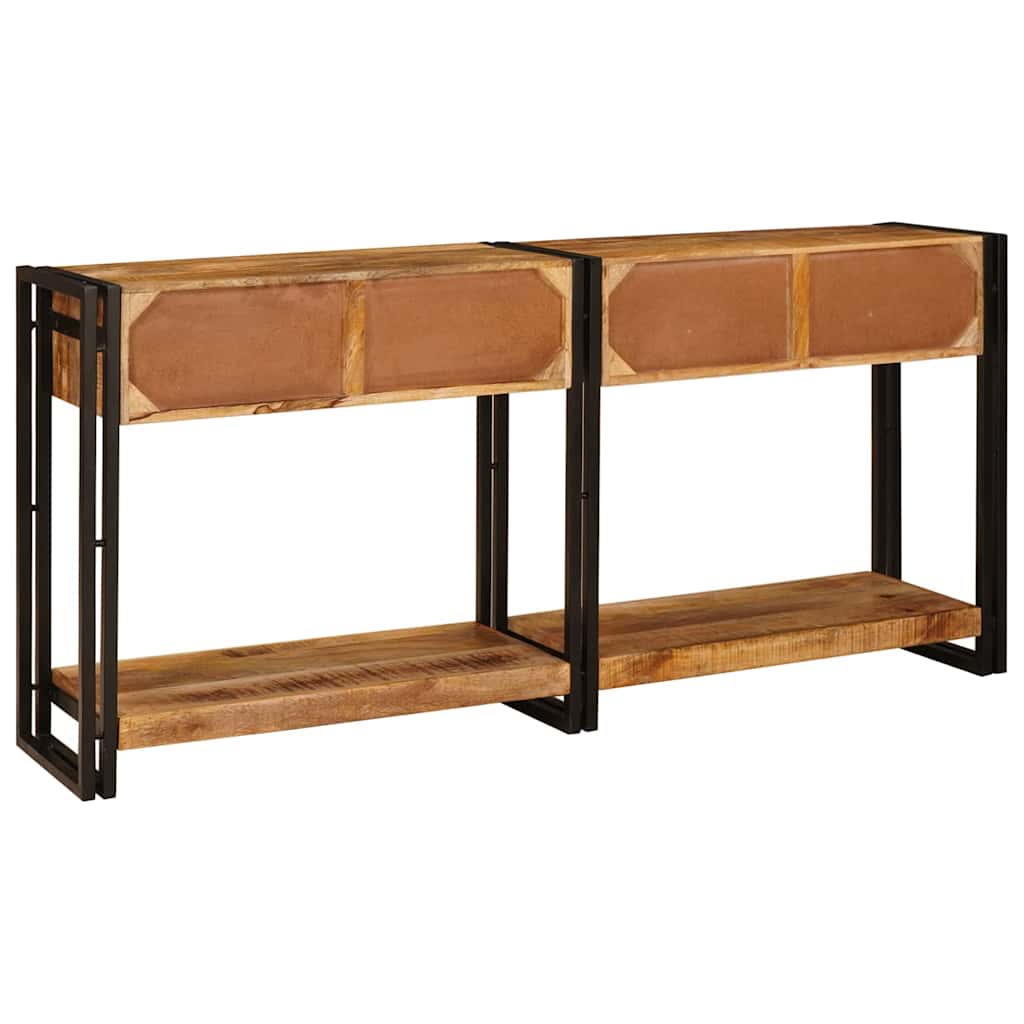 vidaXL Konsolen-Tische 2 pcs Braun 161 x 33 x 75 cm Massivholz Mango