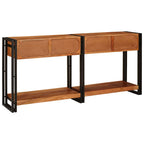 vidaXL Konsolen-Tische 2 pcs Braun 161 x 33 x 75 cm Massivholz Akazie
