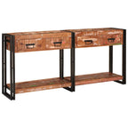 vidaXL Konsolen-Tische mit Regal 2 pcs Mehrfarbig 161 x 33 x 75 cm