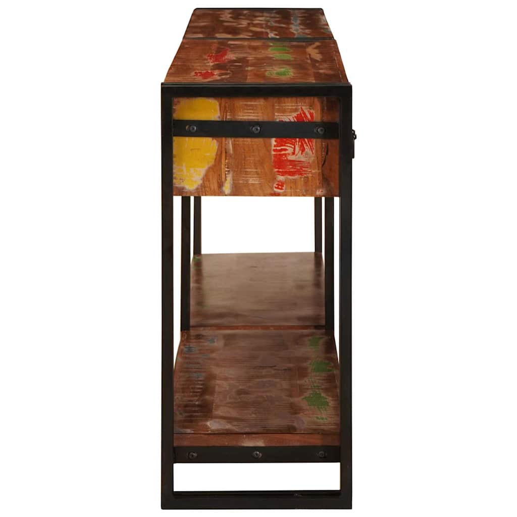 vidaXL Konsolen-Tische 2 pcs Mehrfarbig Massives upgecyceltes Holz