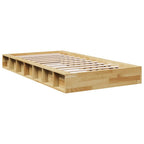 vidaXL Massivholzbett ohne Matratze 80x200 cm Eichenholz