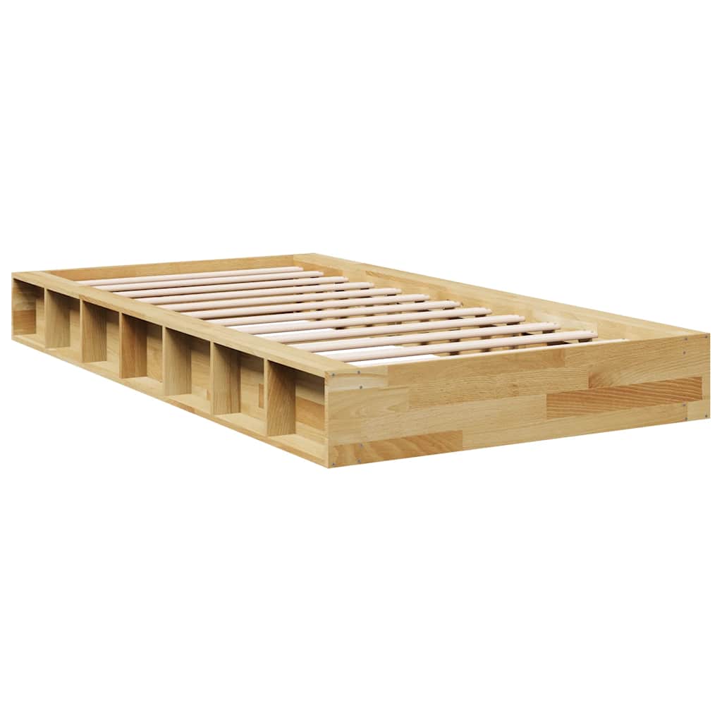 vidaXL Massivholzbett ohne Matratze 80x200 cm Eichenholz