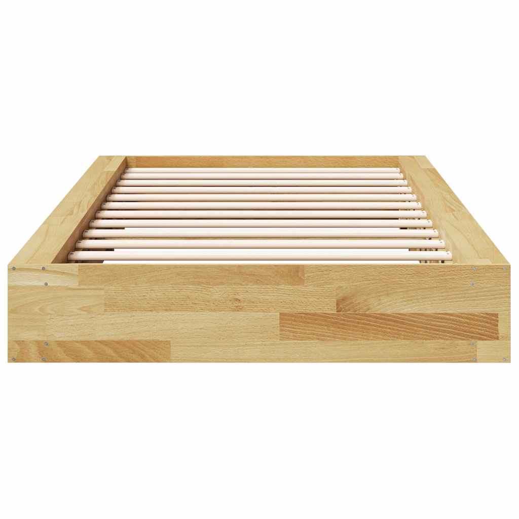 vidaXL Massivholzbett ohne Matratze 80x200 cm Eichenholz