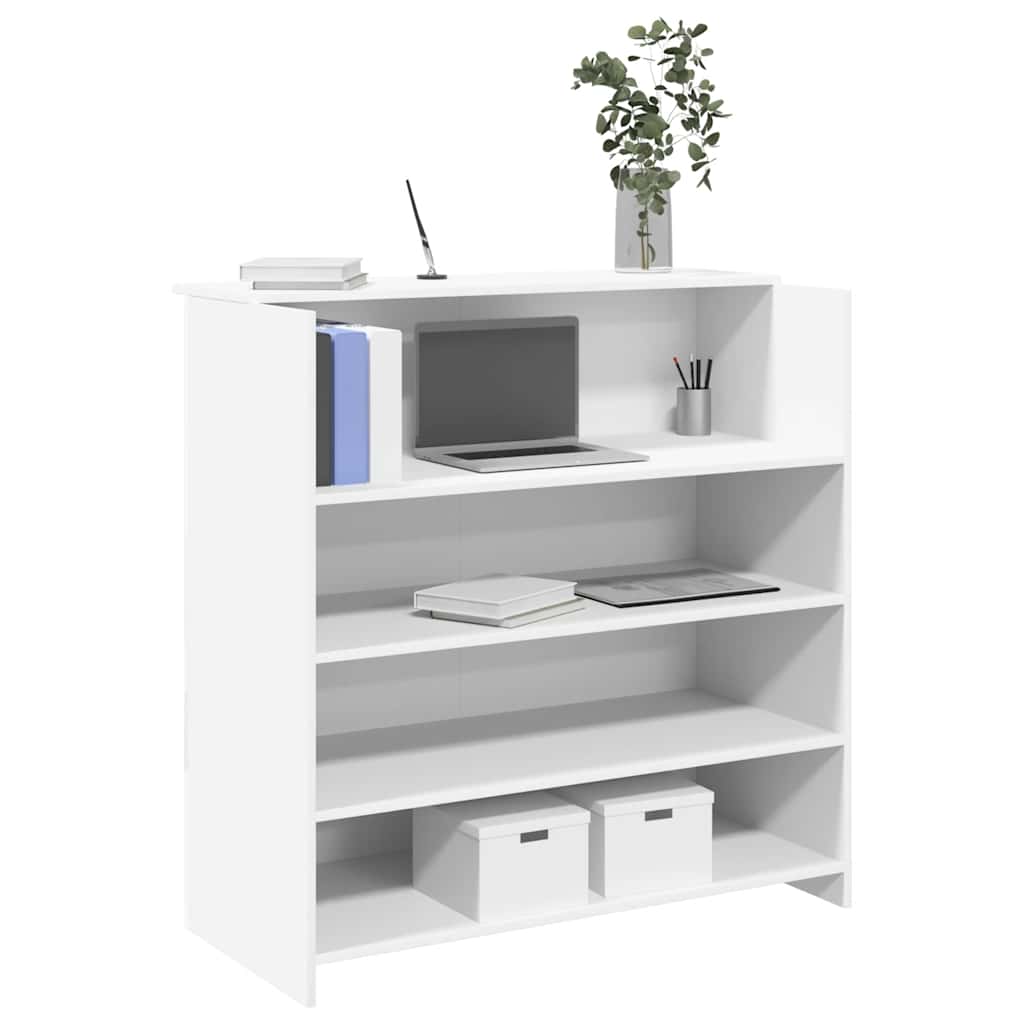 vidaXL Empfangstresen Weiß 100 x 50 x 103,5 cm Holzwerkstoff