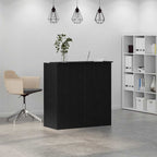 vidaXL Empfangstresen Schwarze Eiche 100 x 50 x 103,5 cm Holzwerkstoff