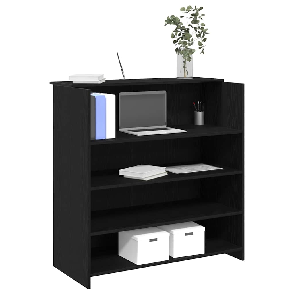 vidaXL Empfangstresen Schwarze Eiche 100 x 50 x 103,5 cm Holzwerkstoff