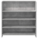 vidaXL Empfangstheke Betongrau 100x50x103,5 cm Holzwerkstoff