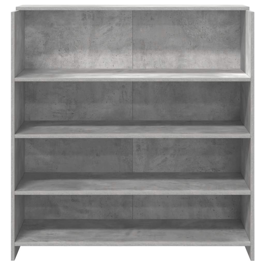 vidaXL Empfangstheke Betongrau 100x50x103,5 cm Holzwerkstoff