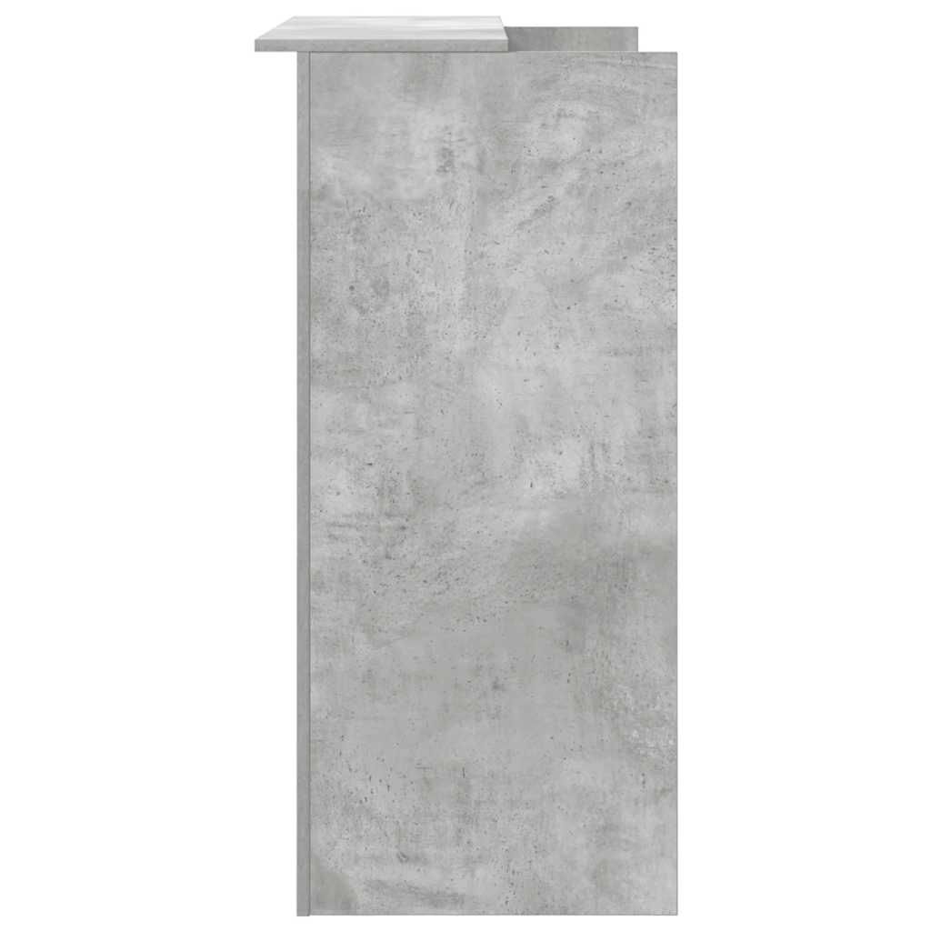 vidaXL Empfangstheke Betongrau 100x50x103,5 cm Holzwerkstoff