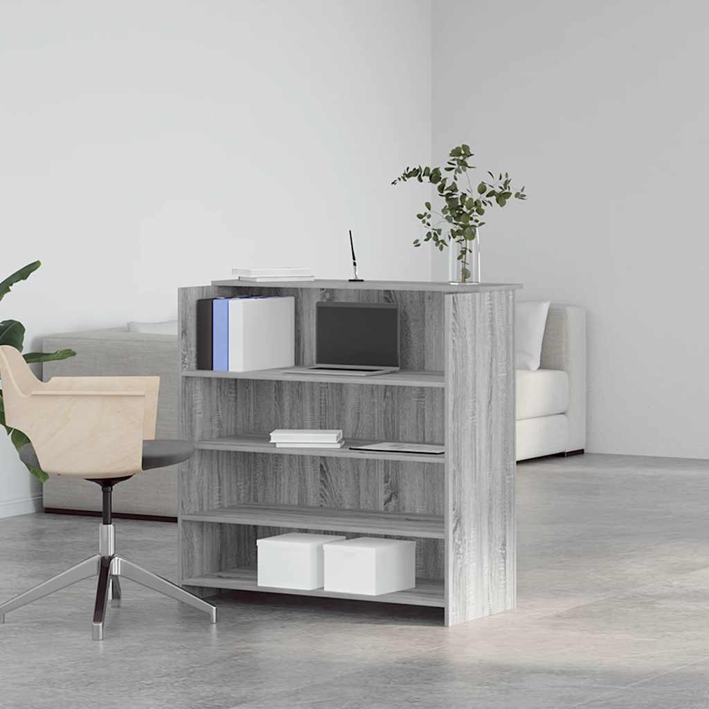 vidaXL Empfangstheke Grau Sonoma 100x50x103,5 cm Holzwerkstoff