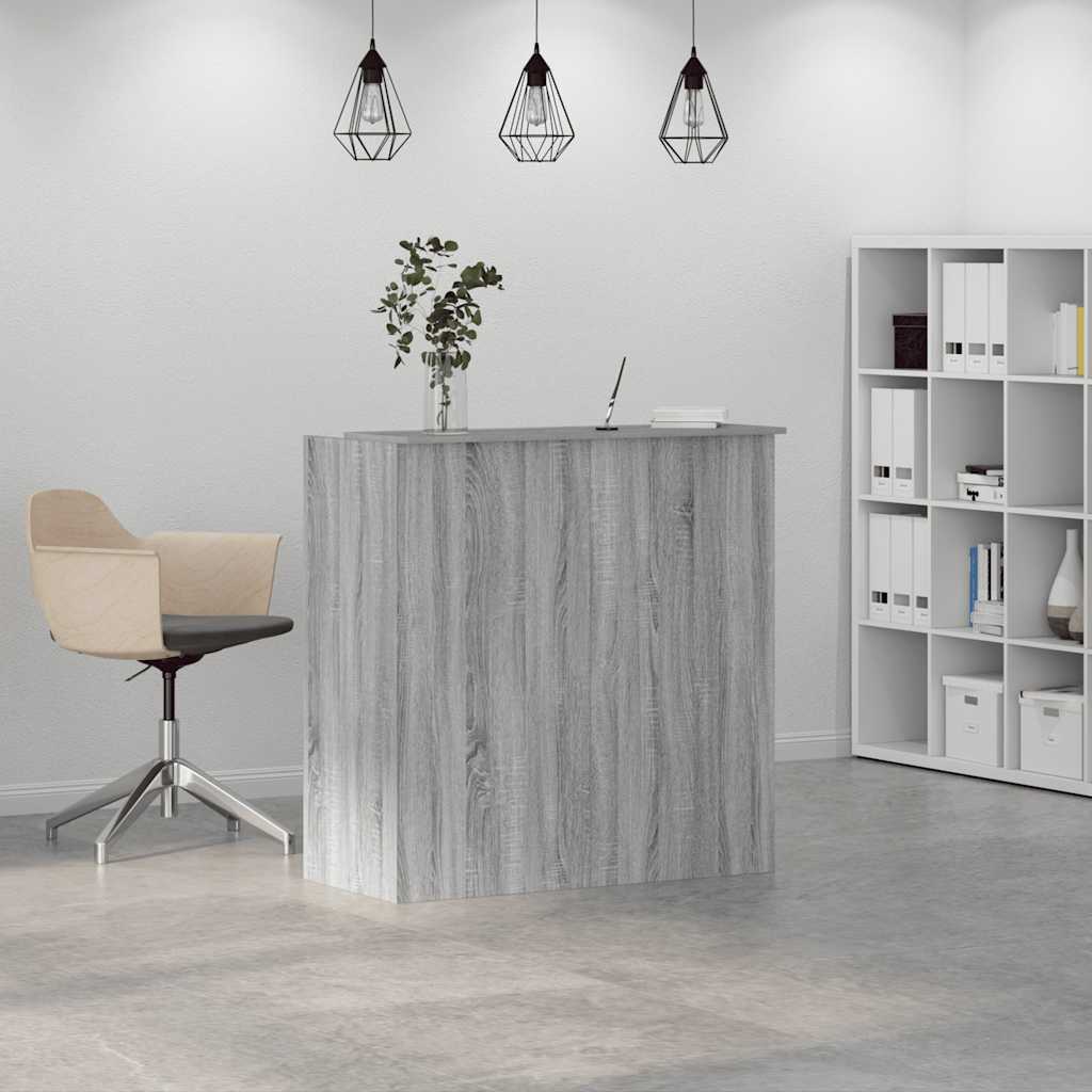 vidaXL Empfangstheke Grau Sonoma 100x50x103,5 cm Holzwerkstoff