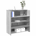 vidaXL Empfangstheke Grau Sonoma 100x50x103,5 cm Holzwerkstoff