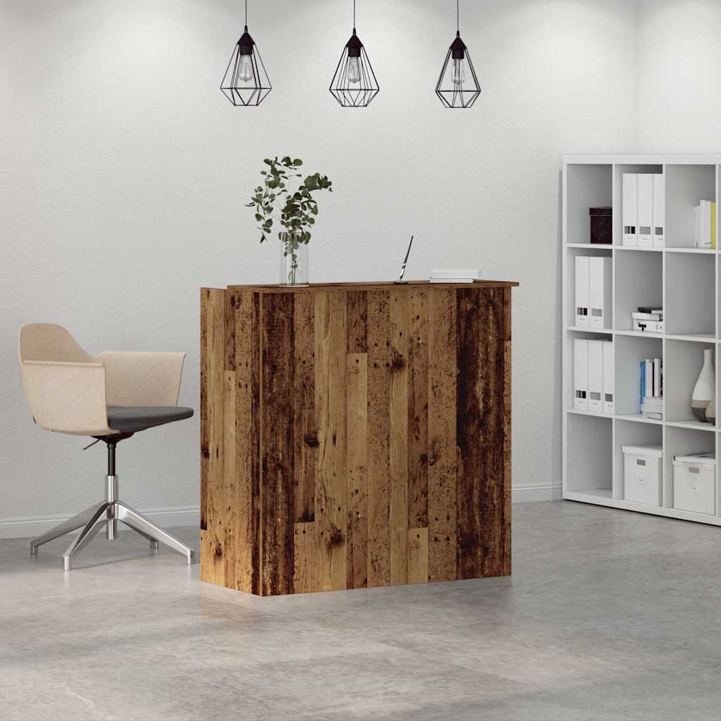 vidaXL Empfangstheke Altholz-Optik 100x50x103,5 cm Holzwerkstoff