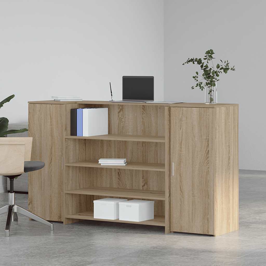 vidaXL Empfangstheke Sonoma-Eiche 180x50x103,5 cm Holzwerkstoff