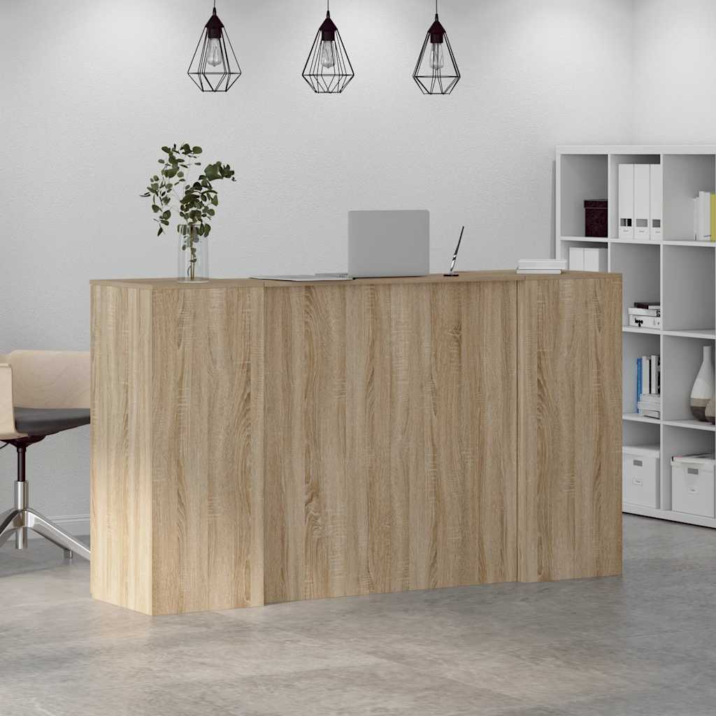 vidaXL Empfangstheke Sonoma-Eiche 180x50x103,5 cm Holzwerkstoff