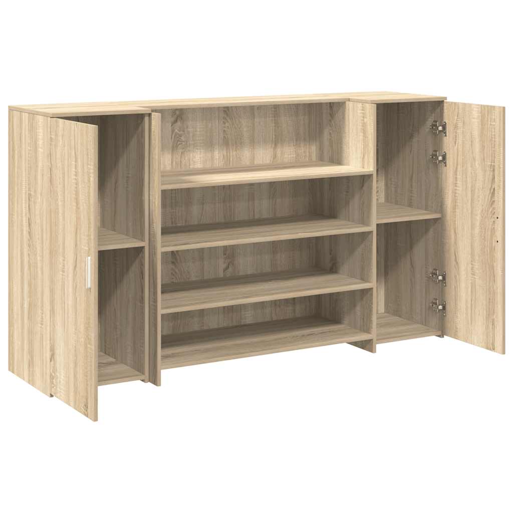 vidaXL Empfangstheke Sonoma-Eiche 180x50x103,5 cm Holzwerkstoff