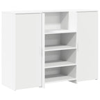 vidaXL Empfangstheke Weiß 135x50x103,5 cm Holzwerkstoff