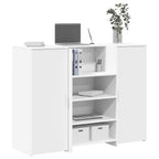 vidaXL Empfangstheke Weiß 135x50x103,5 cm Holzwerkstoff