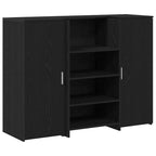 vidaXL Empfangstheke Schwarz Eichen-Optik 135x50x103,5cm Holzwerkstoff