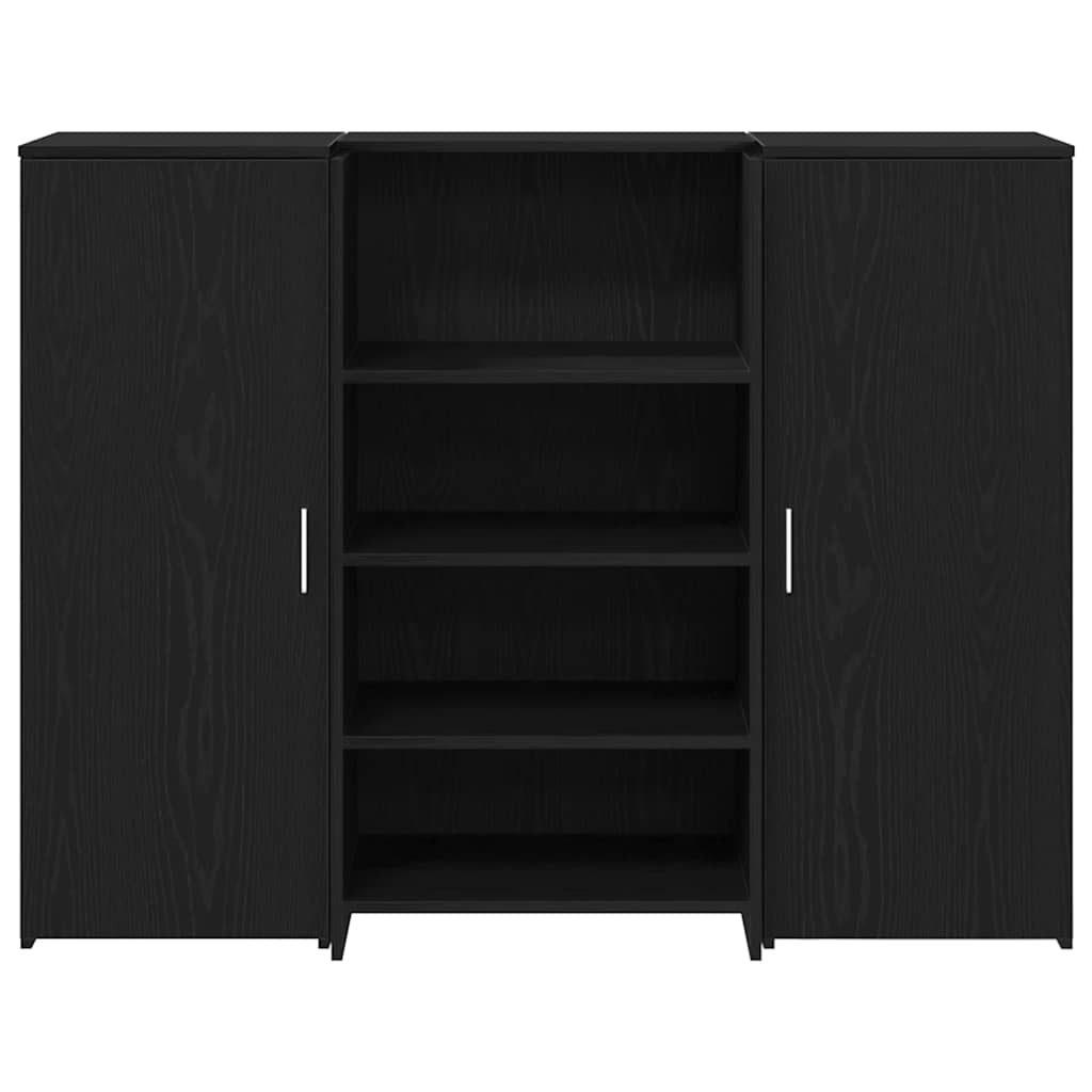 vidaXL Empfangstheke Schwarz Eichen-Optik 135x50x103,5cm Holzwerkstoff