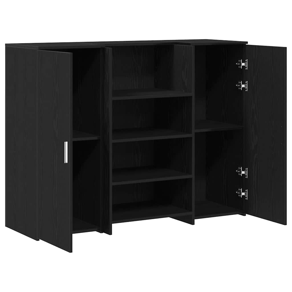 vidaXL Empfangstheke Schwarz Eichen-Optik 135x50x103,5cm Holzwerkstoff