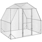 vidaXL Hühnerstall 2,5x2x2,25 m Verzinkter Stahl