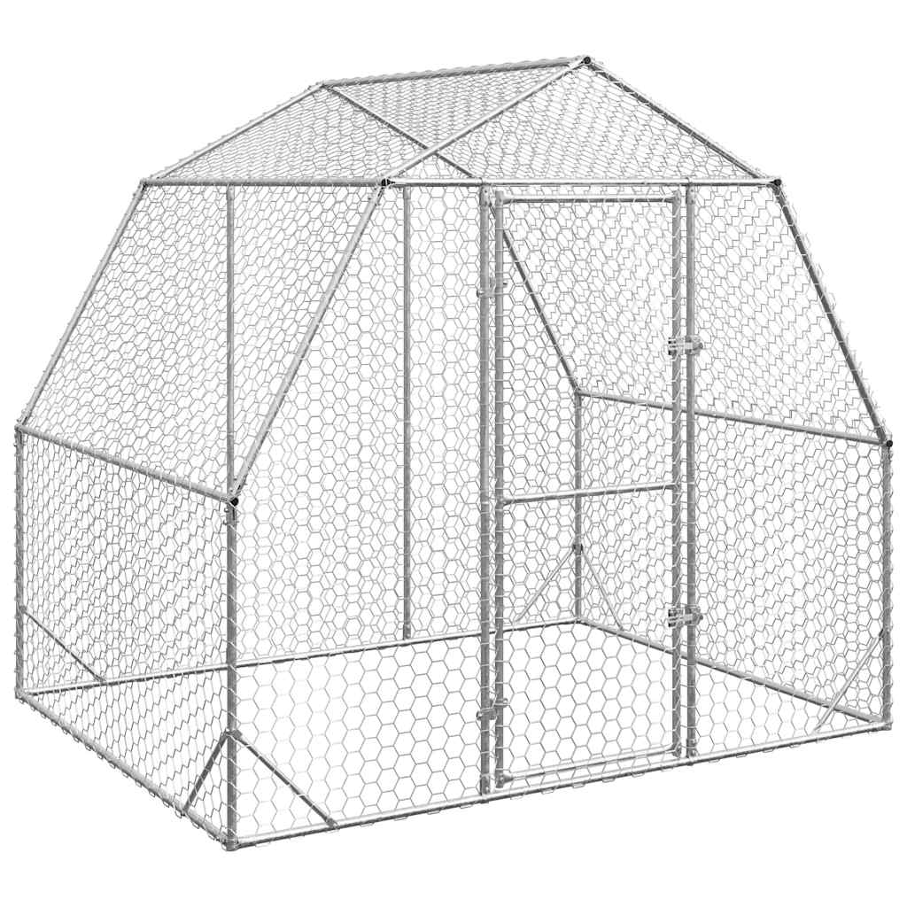 vidaXL Hühnerstall 2,5x2x2,25 m Verzinkter Stahl