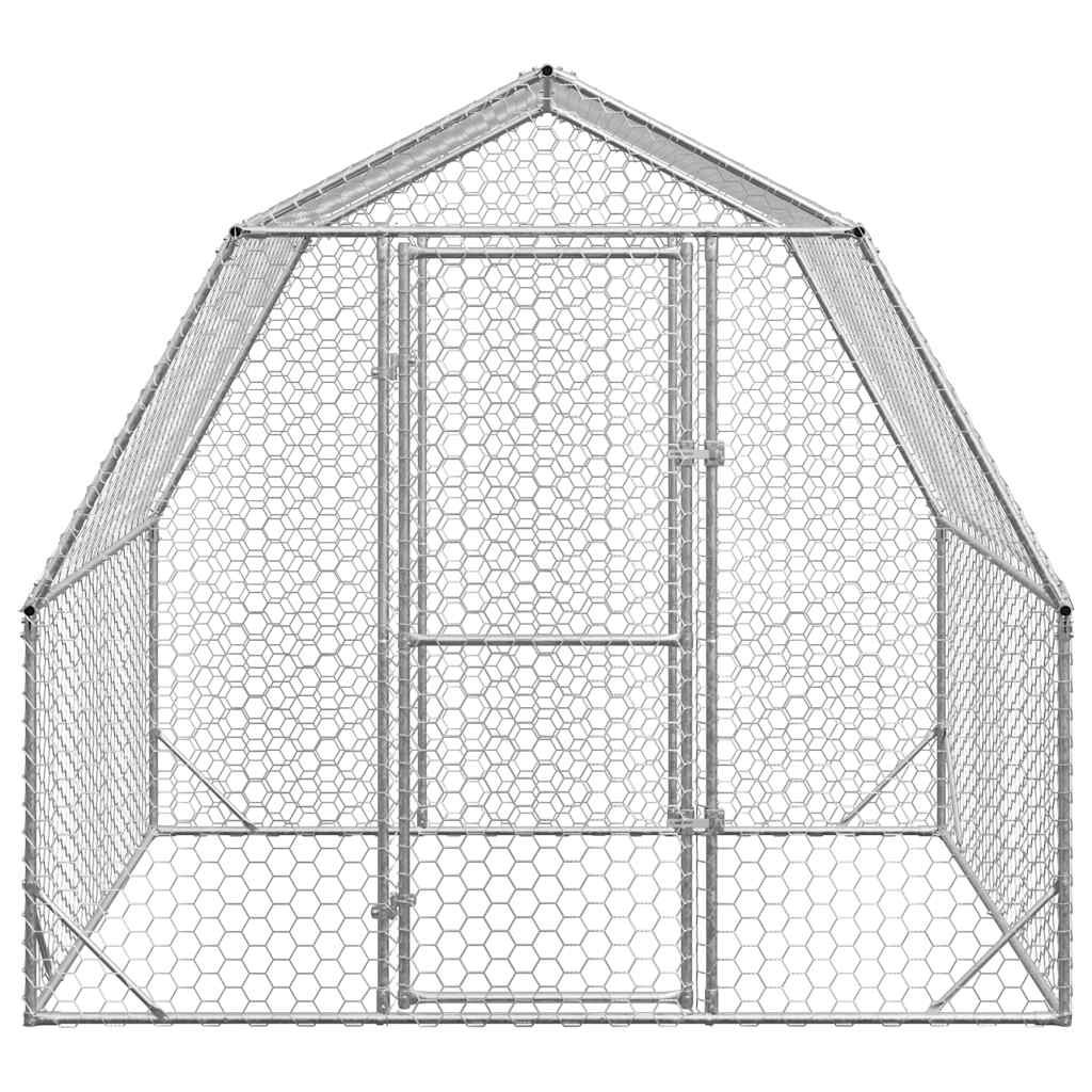 vidaXL Hühnerstall 2,5x2x2,25 m Verzinkter Stahl