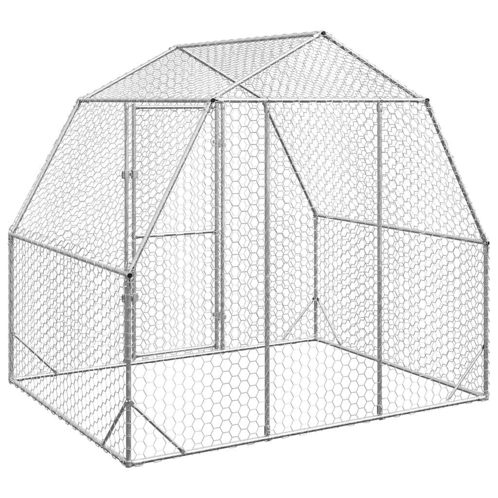 vidaXL Hühnerstall 2,5x2x2,25 m Verzinkter Stahl
