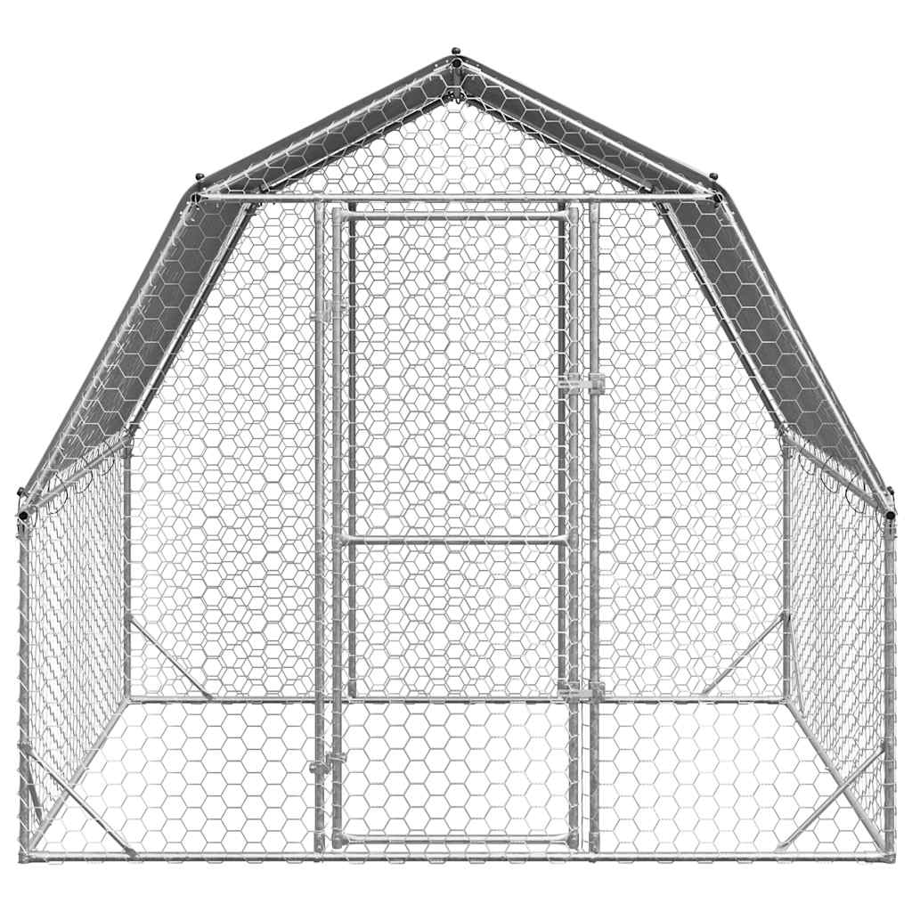 vidaXL Hühnerstall mit Dach 2,5x2x2,25 m Verzinkter Stahl