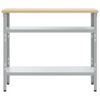 vidaXL Arbeitstisch Grau 100 x 55 x 85 cm Pulverbeschichteter Stahl