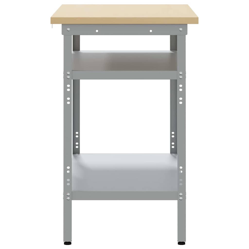 vidaXL Arbeitstisch Grau 100 x 55 x 85 cm Pulverbeschichteter Stahl