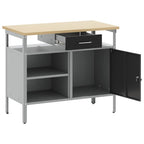 vidaXL Werkbank mit Schubladen Schwarz und Grau 100 x 55 x 85 cm