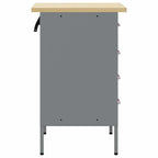 vidaXL Werkbank Rot und Grau 50 x 55 x 85 cm Ingenieure Holz und Stahl