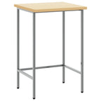 vidaXL Ecktisch Grau 55 x 55 x 85 cm Stahl und hochwertiges Holz