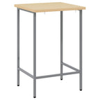 vidaXL Ecktisch Grau 55 x 55 x 85 cm Stahl und hochwertiges Holz