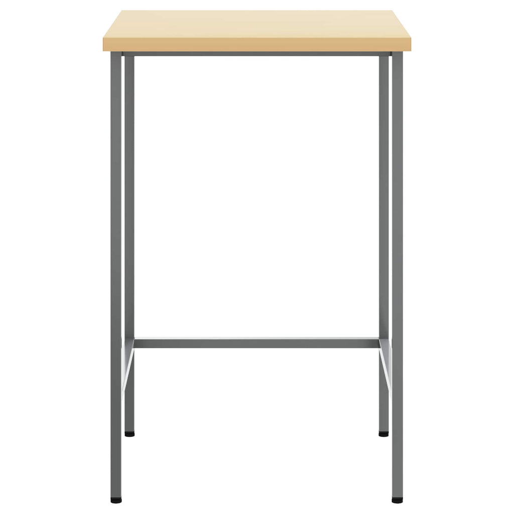 vidaXL Ecktisch Grau 55 x 55 x 85 cm Stahl und hochwertiges Holz