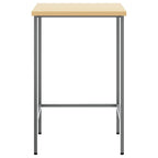 vidaXL Ecktisch Grau 55 x 55 x 85 cm Stahl und hochwertiges Holz