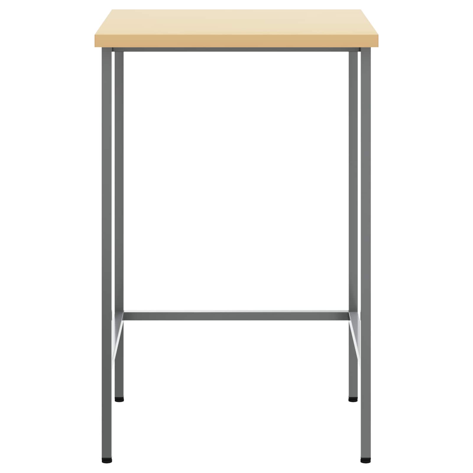 vidaXL Ecktisch Grau 55 x 55 x 85 cm Stahl und hochwertiges Holz