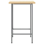 vidaXL Ecktisch Grau 55 x 55 x 85 cm Stahl und hochwertiges Holz