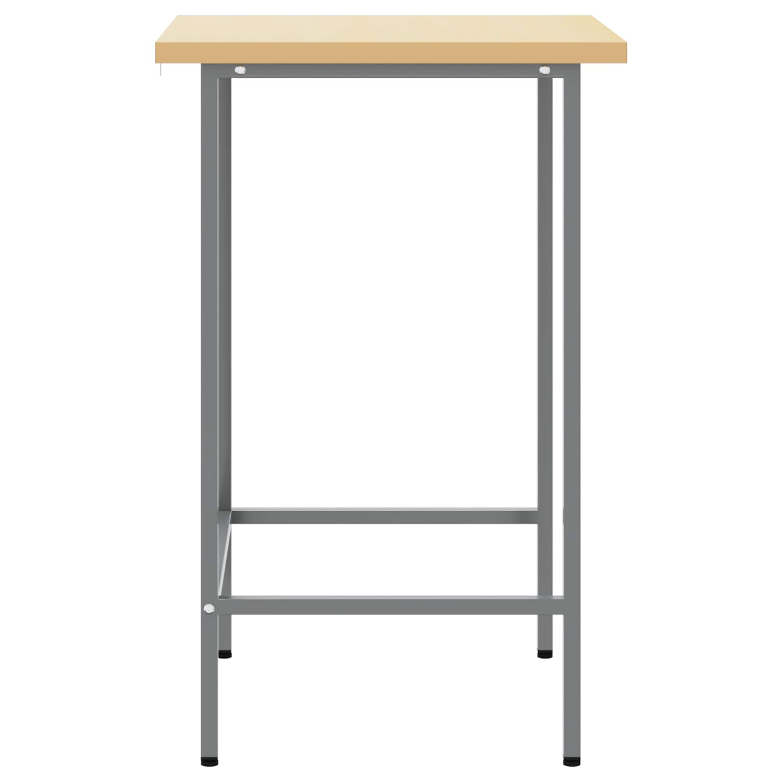 vidaXL Ecktisch Grau 55 x 55 x 85 cm Stahl und hochwertiges Holz