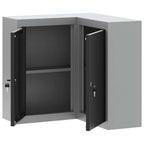 vidaXL Werkzeugschrank mit Regal Schwarz und Grau 55 x 55 x 55 cm